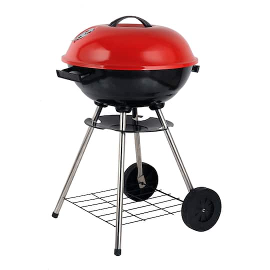 Brentwood BB-1701 17" Red Portable Charcoal BBQ Grill
